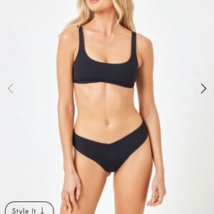 NWT L SPACE Prince Top Medium Black